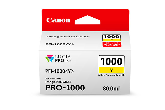 Картридж Canon PFI-1000 Y (желтый) 80 мл