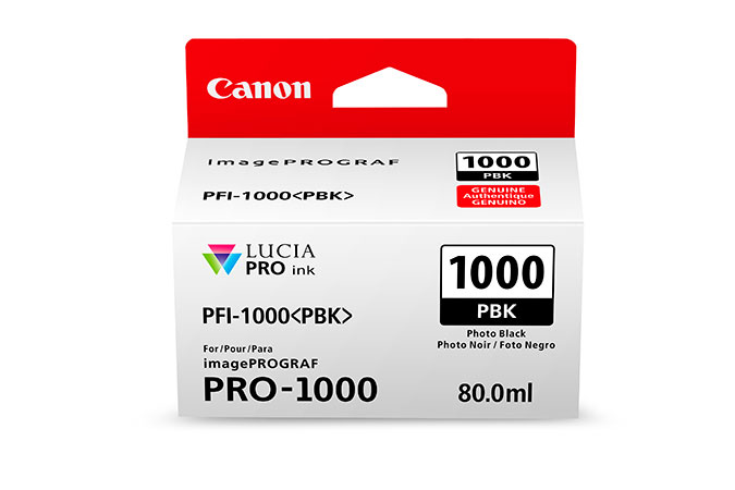 Картридж Canon PFI-1000 PBK (черный глянцевый) 80 мл