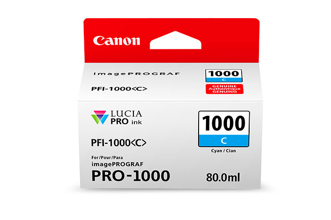 Картридж Canon PFI-1000 C (голубой) 80 мл